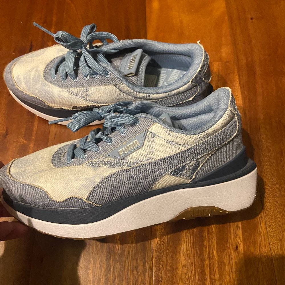 Retro Denim Puma Tennis Shoes